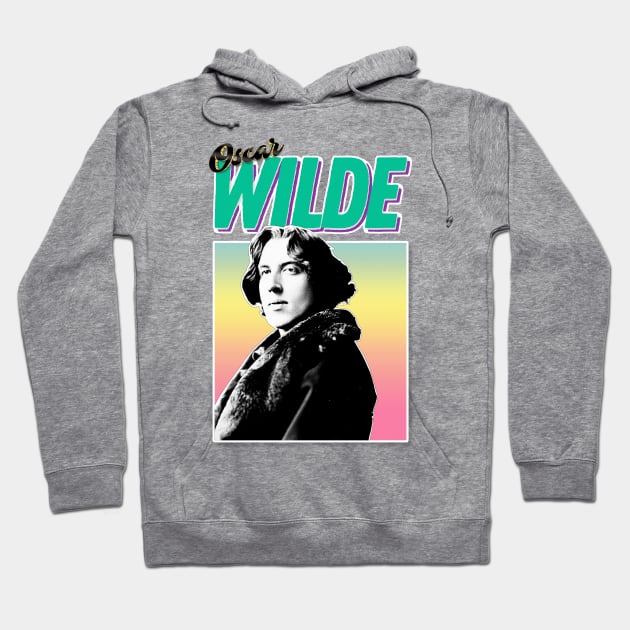 Oscar Wilde --  1990s Styled Retro Typographic / Graphic Design Hoodie by DankFutura